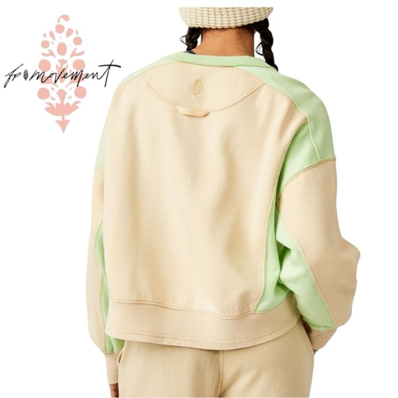 NWT Free People FP Movement Intercept Colorblock Sweatshirt - Picture 2 of 9